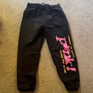 Black and Pink spider pants